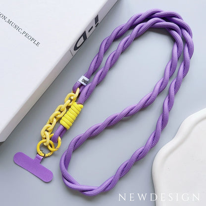 Cute and Durable Acrylic Crossbody Phone Lanyard with Diameter Adjustable Outdoor Universal Case, Anti-Lost Neck Cord, Wrist Strap, and Card Holder for Keys and ID