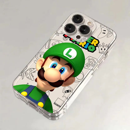 Hot game Phone Case For m-marios iPhone 16 15 14 13 12 11 Mini Pro Max X XR XSMax 7 8 Plus SE20 Transparent Cover