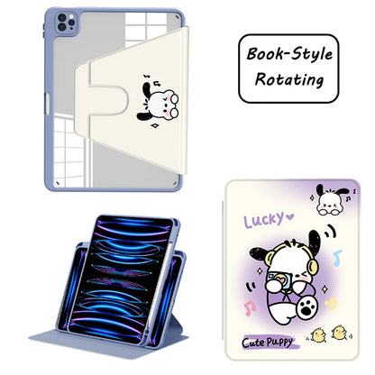Pochacco Ipad Case for 10th Generations 10.9in Kawaii Silicone Soft Case  Pro Air3 10.5in Tablet Case Mini4 5 6 Tri-Fold Cases