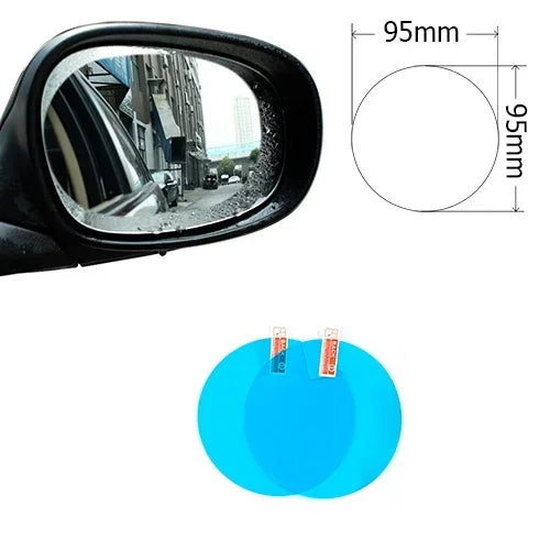 Anti Fog Car Sticker Car Mirror Window Clear Film Car Rearview Mirror Protective Film Waterproof  2 Pcs/Set