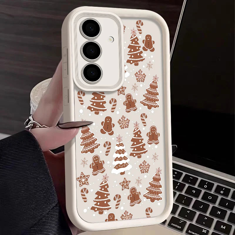Merry Christmas Trees Case For Samsung Galaxy S25 Edge S24 S23 Ultra S22 Plus A17 A56 A36 A26 A16 A55 A15 A54 S24 S25 FE Cover