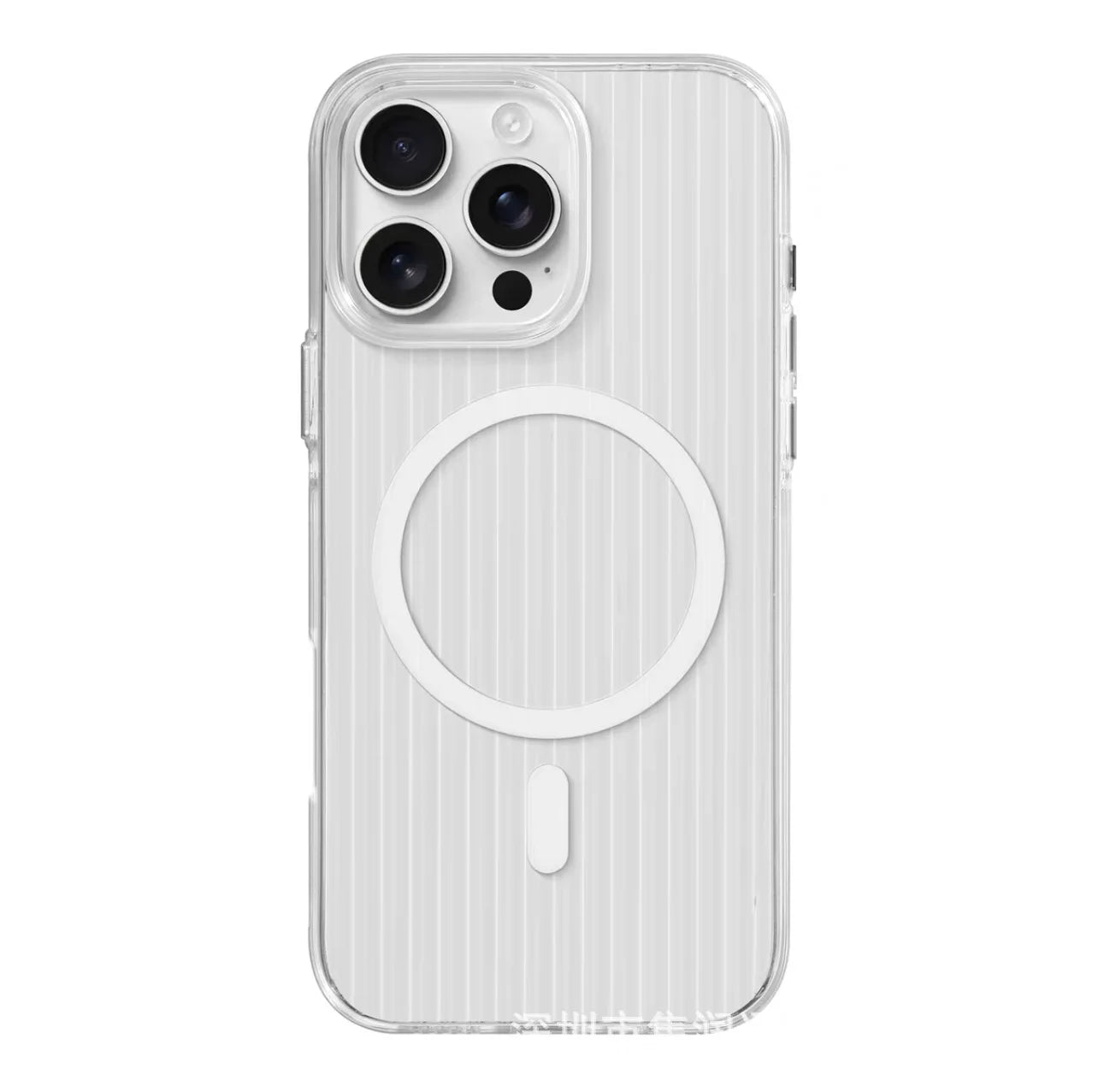 Phone Case with Corrugated Pattern Magsafe Magnetic Supoort Wireless Charge  for IPhone16 15 14 13 12 17 Non-slip Bumper Hard PC