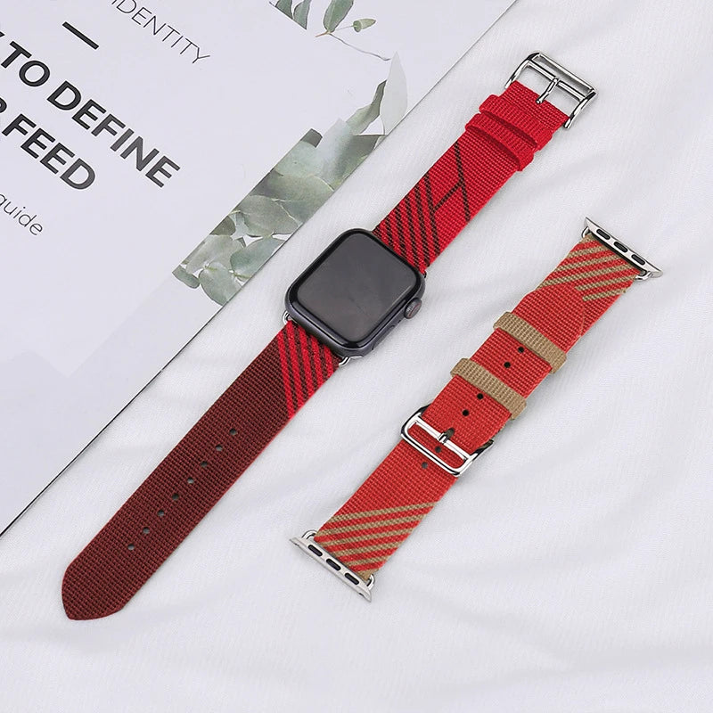Jumping Single Tour Strap For Apple Watch 11 10 9 SE 3 45mm 41mm 46mm 40mm 42mm 44mm Woven Nylon Strap For iWatch Ultra 3 2 49mm