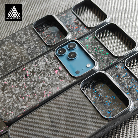 Magnetic Forged Glossy Carbon Fiber Case for New iPhone 17 /17 Air /17Pro /17 Pro Max Wireless Charging Back Cover with MagSafe