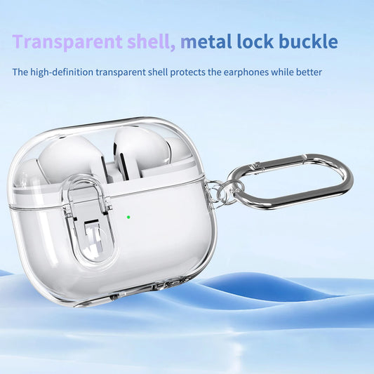 2024 Earphone Cover For Samsung Buds 3 Pro Case Transparent TPU + PC Secure Lock For Samsung Galaxy Buds3 Buzz 3 Pro Cases Hook