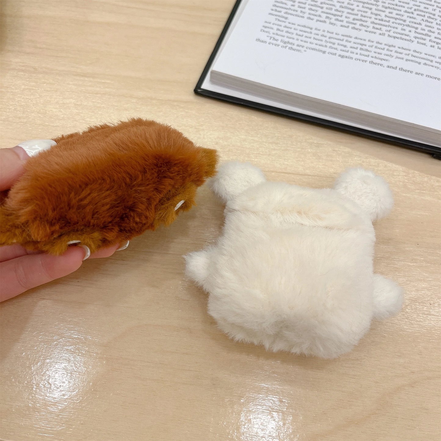 Cute Bear Soft Furry Plush Earphone Case For Apple AirPods 3 Pro 2 Headphones Soft Silicone Funda For air pods 1 2 Headset Cover