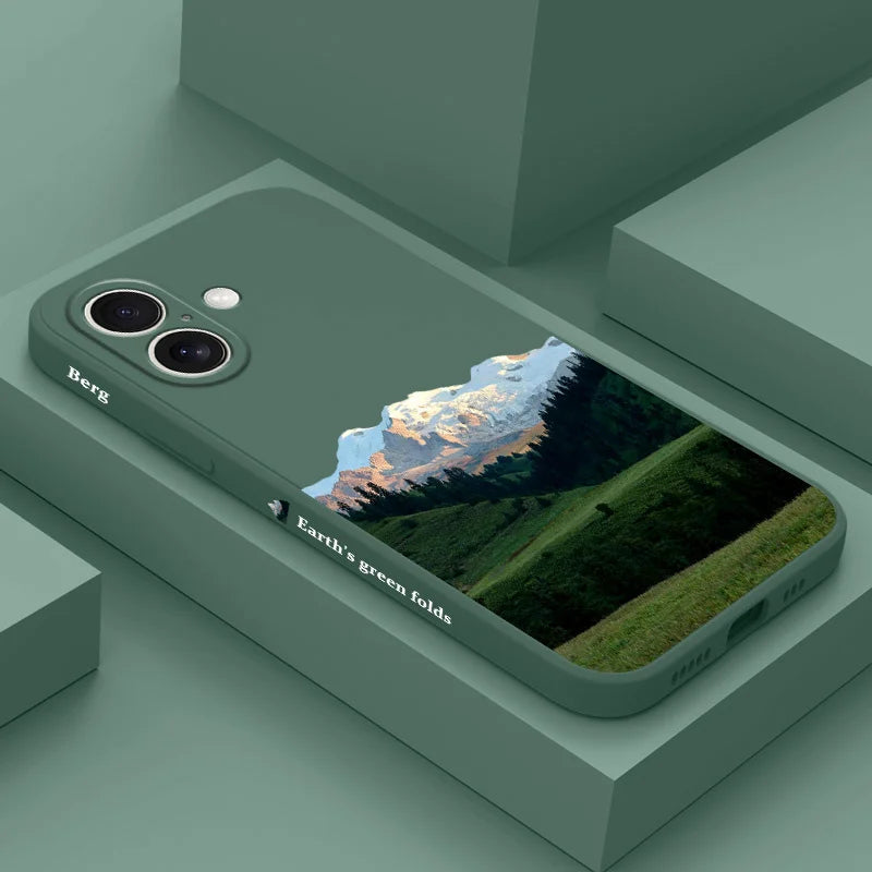 Charming Mountain Phone Case For iPhone 16 16e 15 14 13 12 11 X XR XS Plus Pro Max Mini Silicone Cover
