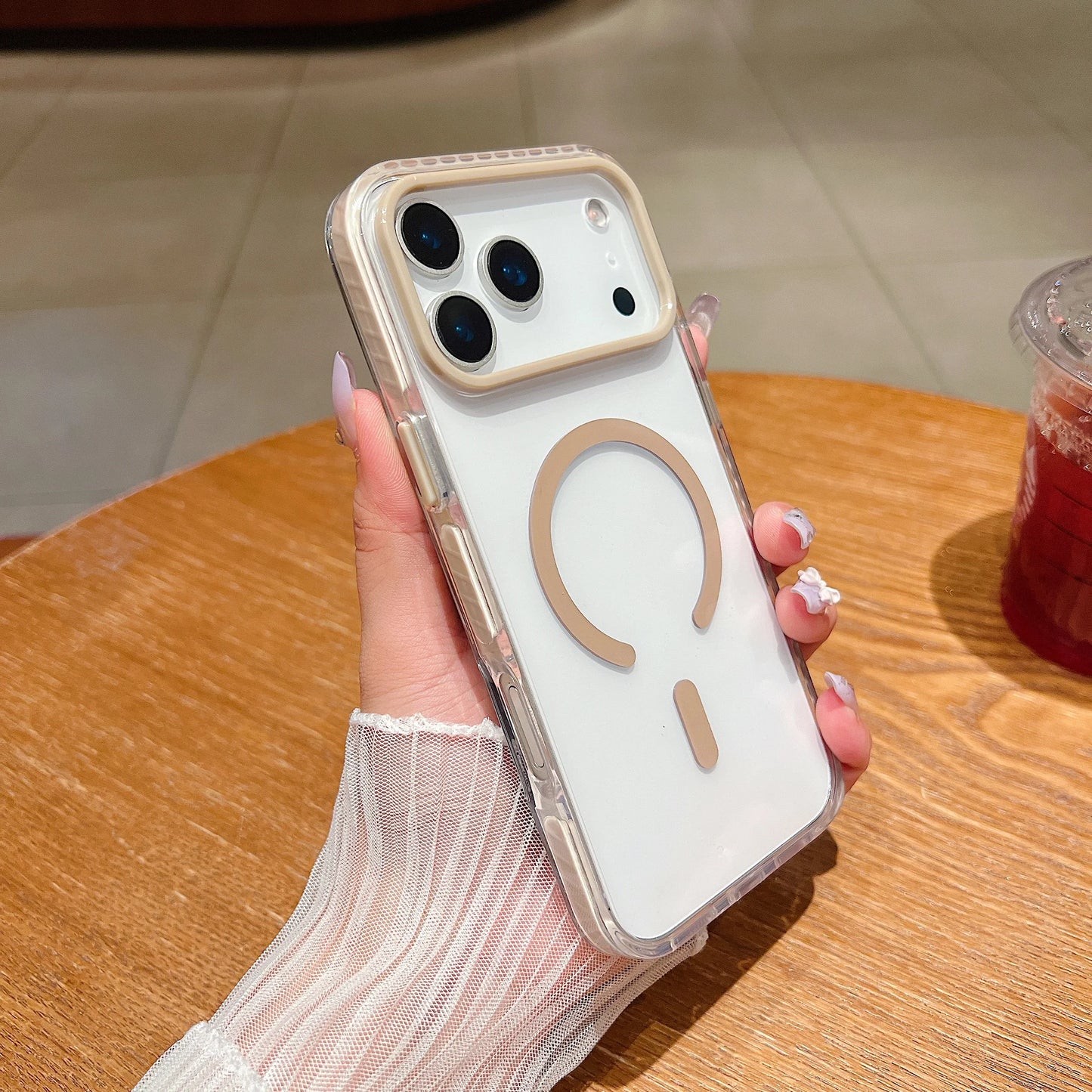 Luxury Transparent For Magsafe Wireless Charge Magnetic Case For iPhone 17/17AIR/17Pro/17 Pro Max Clear Shockproof Back Cover