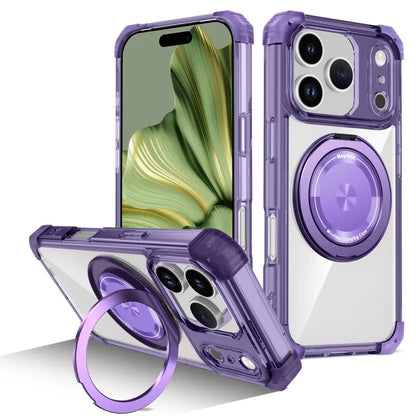 New Clear Magnetic Phone Case For iPhone 17 Pro Max 17 Air 17Pro Max 17air Shockproof Wireless Charging Cover With Phone Holder
