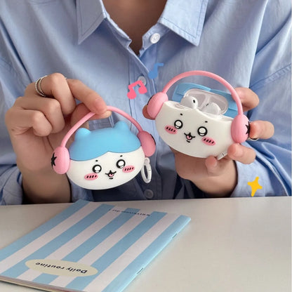 3D Cartoon Music Rabbit Protective Earphone Silicone Anime Cover For Airpods Pro 2/Airpods 3/Airpods 1/2 Case Kids/Girls Funda