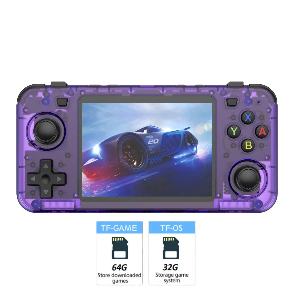 New R36H Game Console R36S Horizontal Retro Handheld Consolas Open Source Portable Pocket Video Player 64GB 3.5 Inch Boy Gift