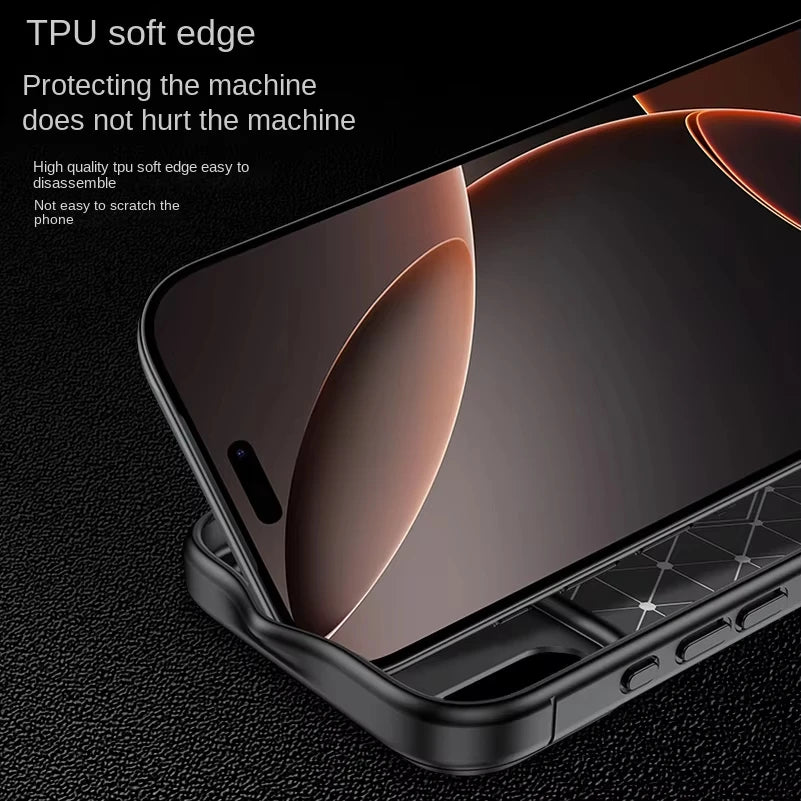 Carbon Fiber Pattern For iphone 17Promax 17 Air 17pro Phone Case Fashionable Anti-Fall Sensation Protective Cover for High
