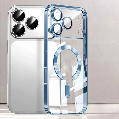 Luxury For Magsafe Magnetic Plating Phone Case For iPhone 17 Air Pro Max 17Pro Bumper Case For iPhone17 Pro Max Clear Back Cover