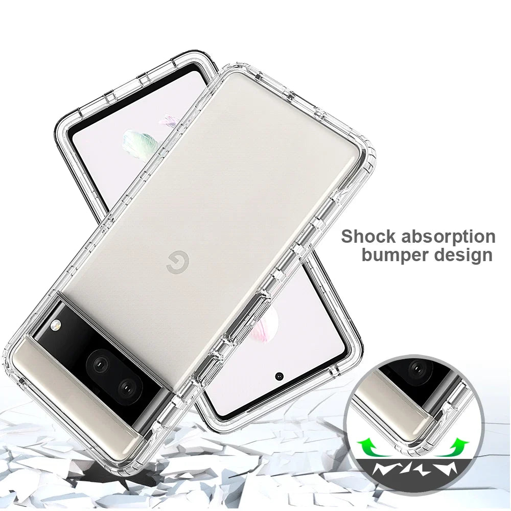 Shockproof Clear Soft Rubber Case for Google Pixel 10 Pro XL 9A 9 7 8A 6A 6 7A 8 Pro pixel9 Pixel10 Pixel8 Pixel7A Accessories