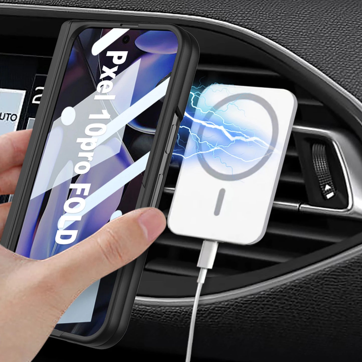 For Magsafe Wireless Charge Case For Google Pixel 10 9 Pro Magnetic Hinge Armor Screen Glass Cover For Pixel 10 Pro Fold Case