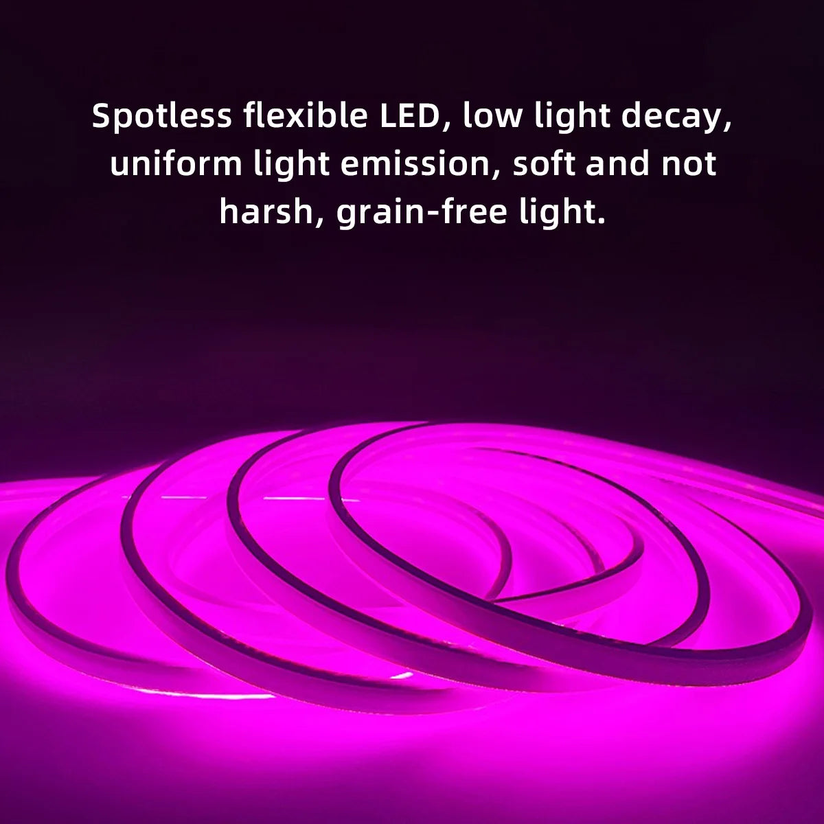 LED Neon Light Strip Rgb Dimming Flexible and Waterproof App Remote Control Dual Mode Built in Microphone for Voice Control