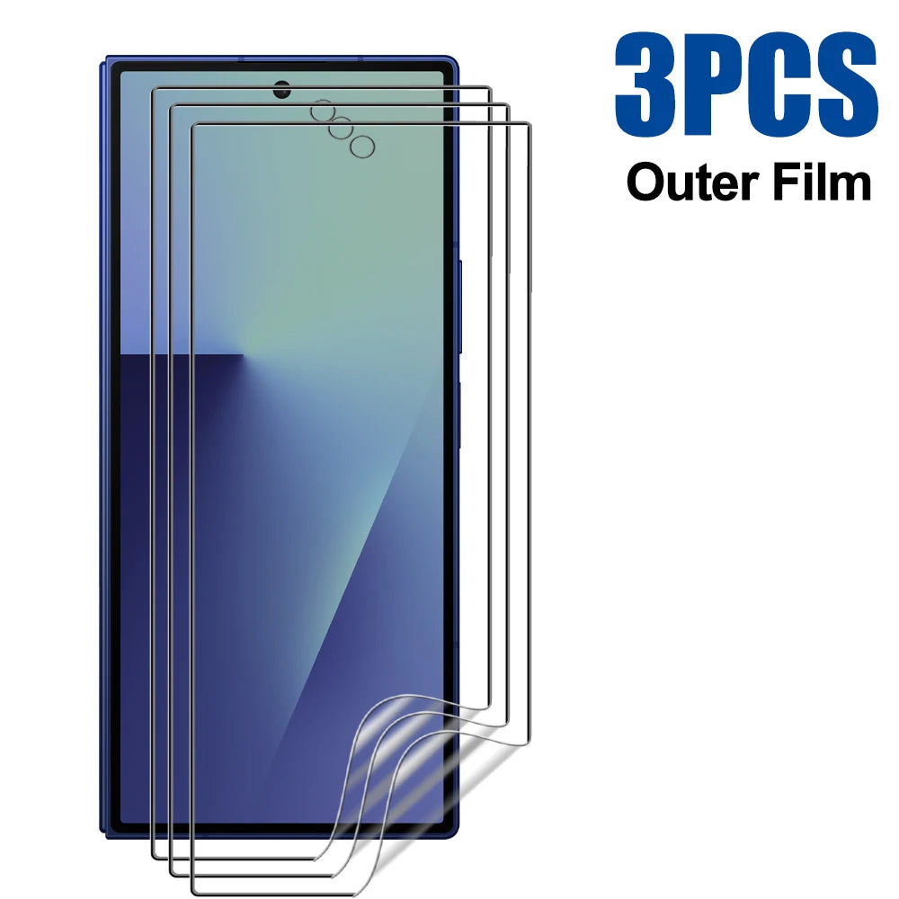 Flexible Hydrogel Film for Samsung Galaxy Z Fold 7 HD Clear Front Back Full Cover Screen Protectors for Samsung Galaxy Z Fold 7