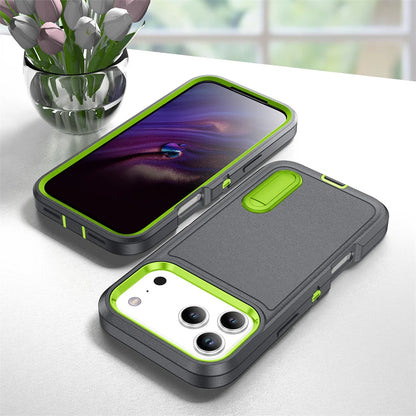 Heavy Duty Armor Protection Stand Phone Case for IPhone 17 Air 16E 16 15 14 Plus 13 12 11 Pro Max Shockproof Kickstand Cover