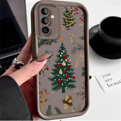 Christmas Tree Case for Samsung Galaxy S25 Ultra Plus S24 S23 S22 S21 S20 FE A73 A72 A71 A56 A55 A54 5G A52 A52S A51 4G Cover