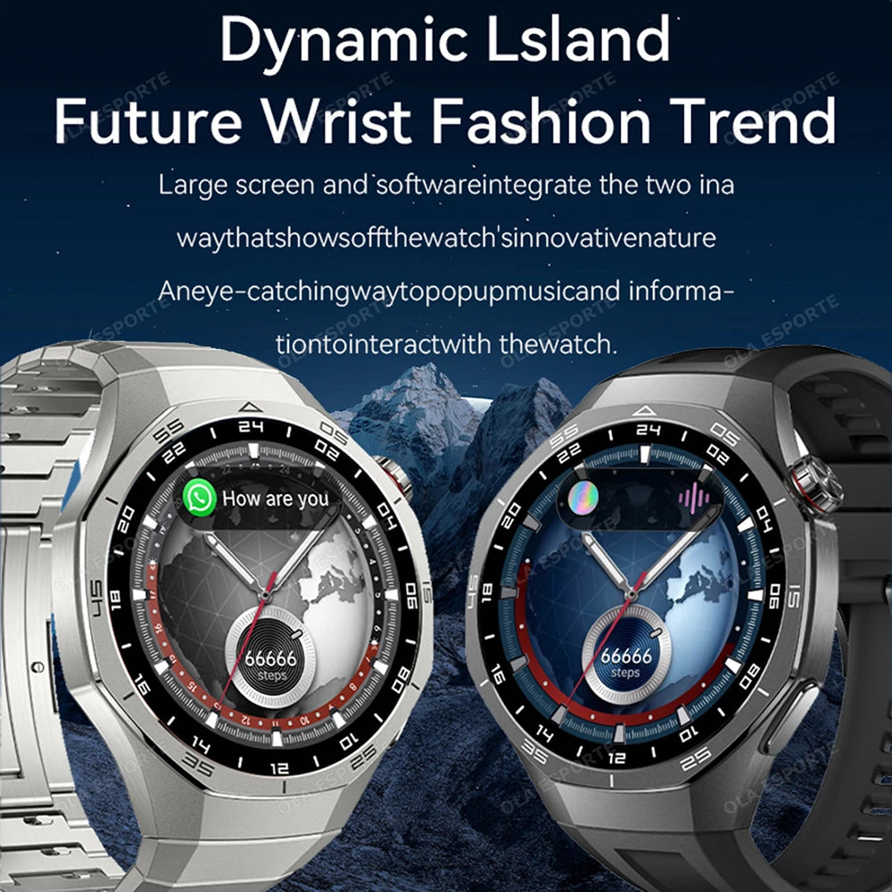 New GT5 Pro Upgrade SOS Smart Watch 2026 AMOLED Dynamic Lsland Heart Rate Sleep Monitoring Bluetooth Call Watch 5 Max Smartwatch