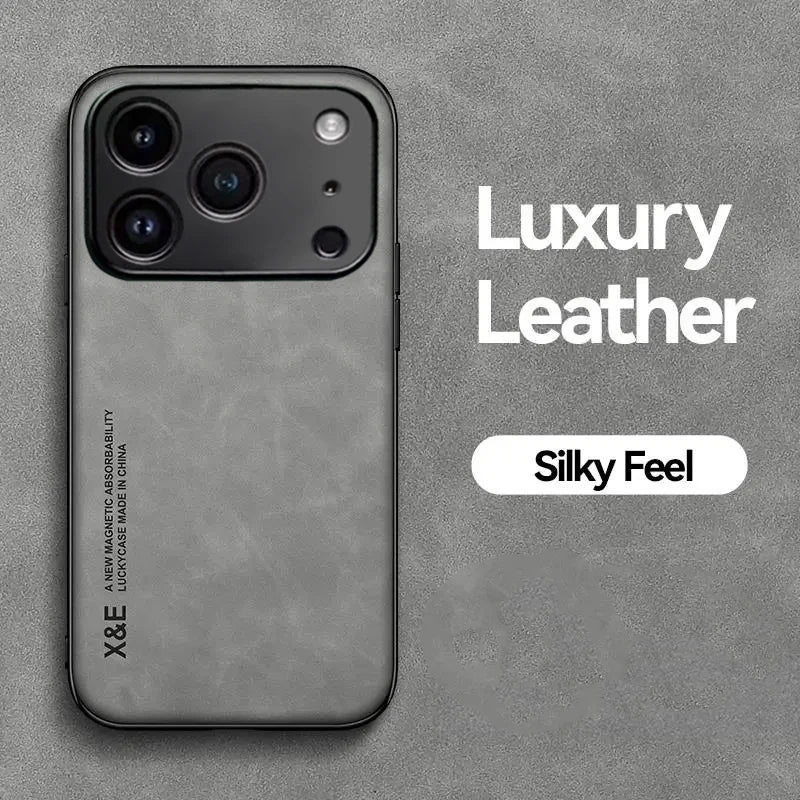 Luxury Leather Phone Case For iPhone 17 16 15 14 11 13 12 Pro Max 17 Air 16e 13 Mini Shockproof Cover For iPhone 15 14 16 Plus