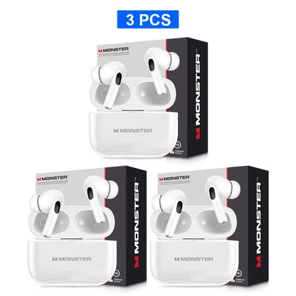 MONSTER Tws Wireless Bluetooth Earphones HD Stereo Sound Earbuds Headphones Charging Box LCD Touch Display Sports In-Ear Headset
