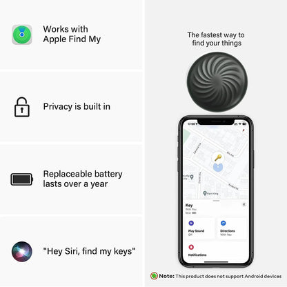 MRSVI Smart GPS Tracker Mini Tracking Device Finder  For Apple Find My APP Smart Tag Anti Lose Reminder Device Locator Key Kids
