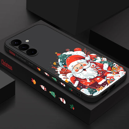 Santa Claus Pattern Christmas Case For Samsung Galaxy A56 A36 A16 A55 A35 A15 A54 A17 5G S21 FE S22 S23 S24 Plus S25 Ultra Capa
