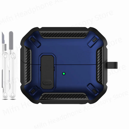 Newest carbon fibre switch earphone cover for Men For Samsung Galaxy Buds 3/Buds3 Pro Buzz 3 Pro Earbuds Case with cleaning kit