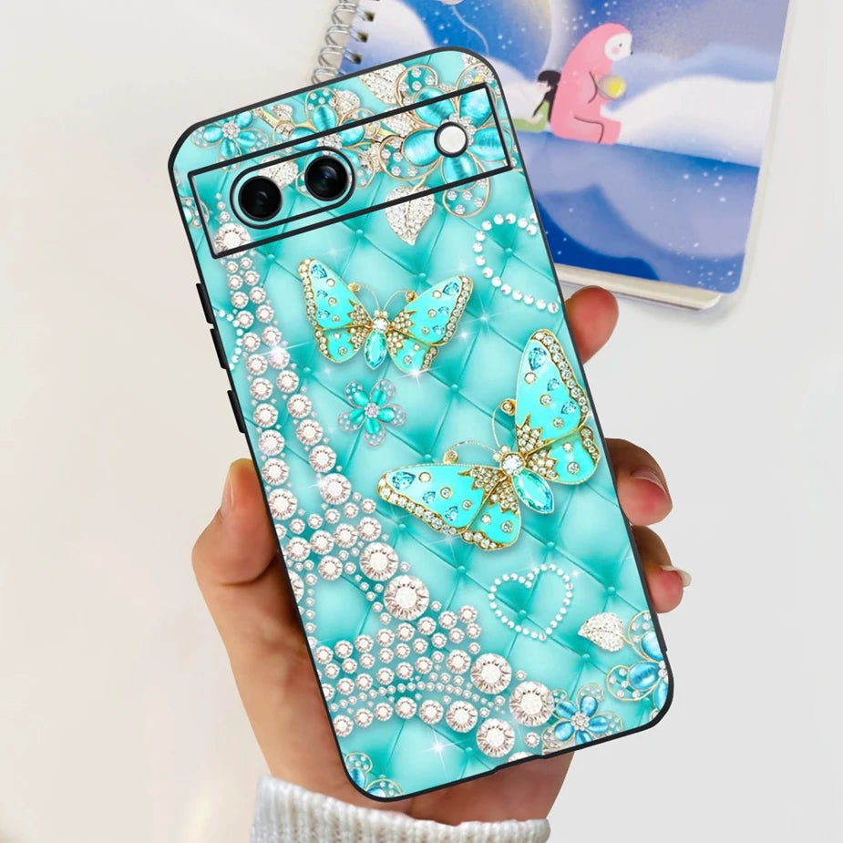 For Google Pixel 8A Case Stylish Painted Cover Soft TPU Shockproof Phone Case For Google Pixel 8 Pro Pixel8A Fundas Coque Bumper