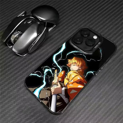 Matte Demon Slayers Anime Phone Case For IPhone 17 17 Air 17Pro 17 Pro Max 16 15 14 13 12 11 Plus 16E Cover Capa Anti-Knock