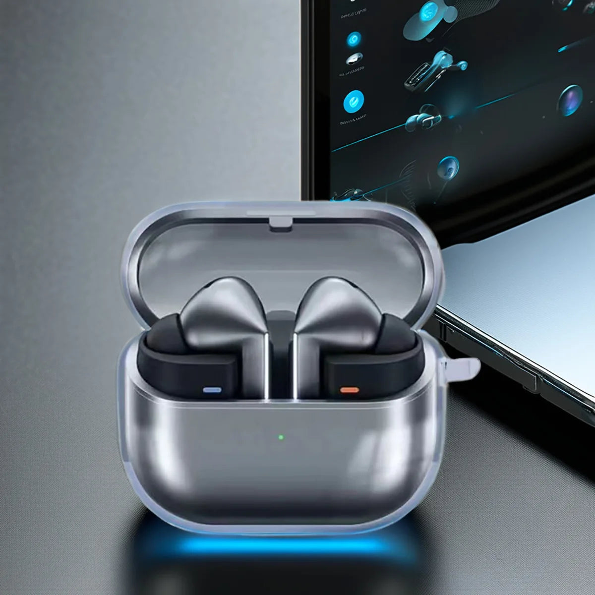 Clear Earphone Case For Samsung Galaxy Buds 3 Pro TPU Shell Transparent Headphone Cover For Galaxy Buds 3Pro Protective Cover