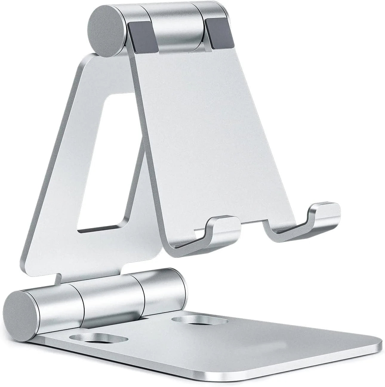 Dual Folding Cell Phone Stand, Adjustable Foldable Holder for iPhone 16/15/14/13/12/11 Pro, XS Max, Nintendo Switch & All Phones