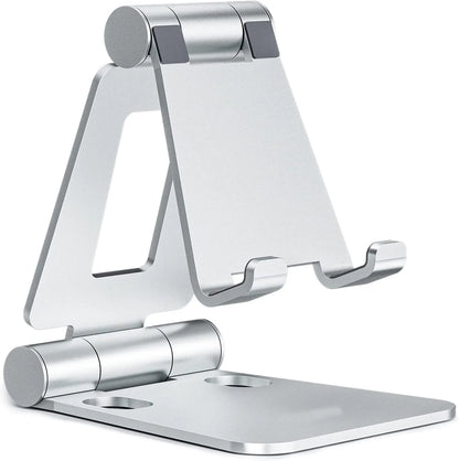 Dual Folding Cell Phone Stand, Adjustable Foldable Holder for iPhone 16/15/14/13/12/11 Pro, XS Max, Nintendo Switch & All Phones