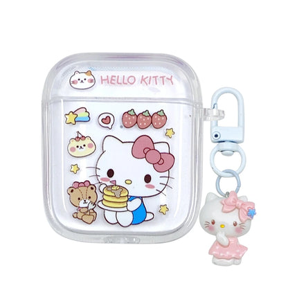 TPU Wireless Charge Headphone Case For Airpods 4,1,2,3,Pro,Pro2 Earphone Soft Cover With Hook Pochacco Cute Cartoon