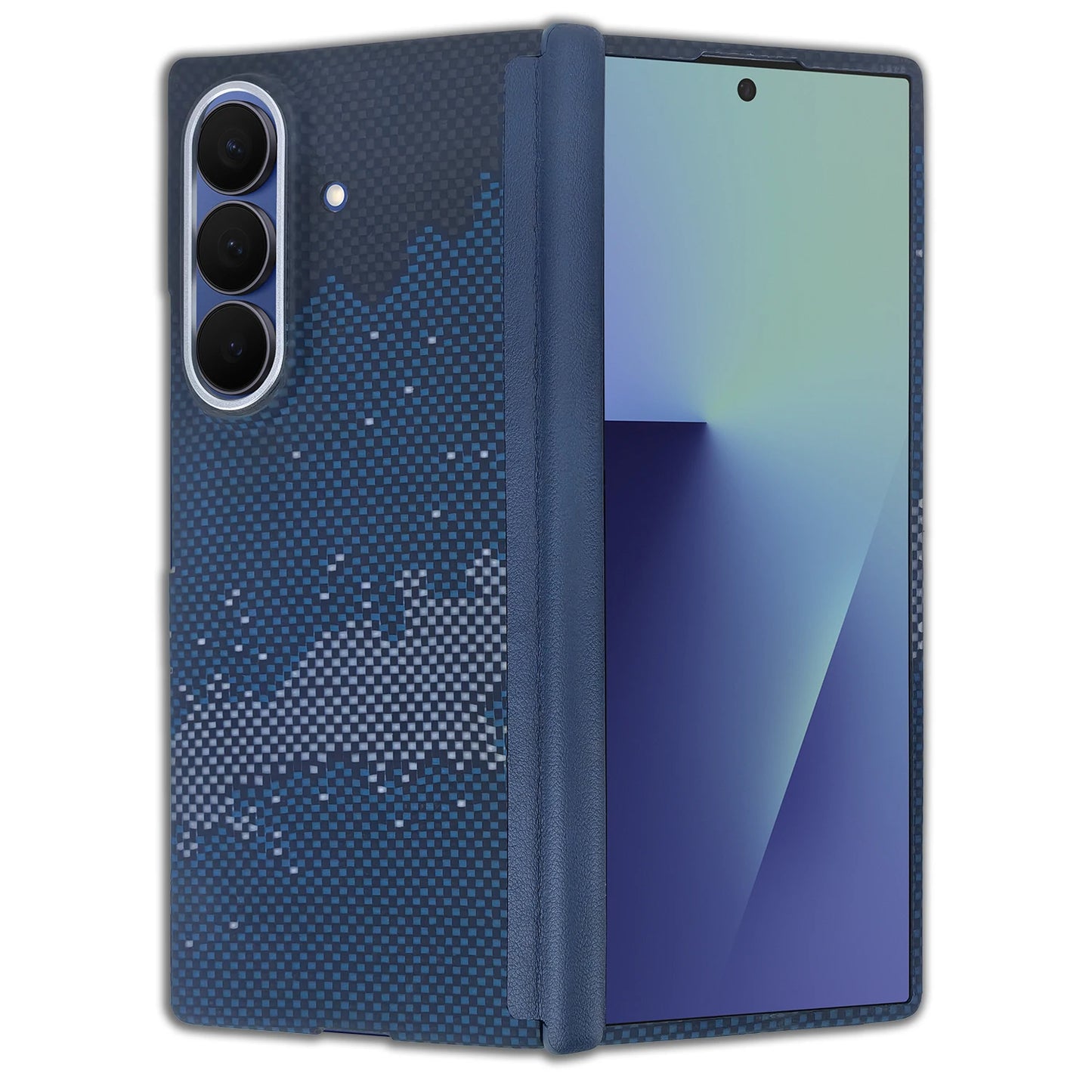 Real Pure Carbon Fiber Cover For SAMSUNG Galaxy Z Fold 7 Case Aramid Fiber Ultra Thin CoverCentral hinge protection for Magsafe