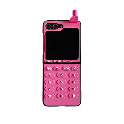 Case For Samsung Galaxy Z Flip 6 5 4 3 Z Fold 6 5 4 3 Retro Button Phone Pattern Shockproof Mobile Phone Case Cover