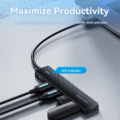 Vention Usb Hub 4 Port ABS Hub USB 3.2 10Gbps for Laptop Multi Splitter Adapter For Xiaomi Macbook PC Computer Accessories