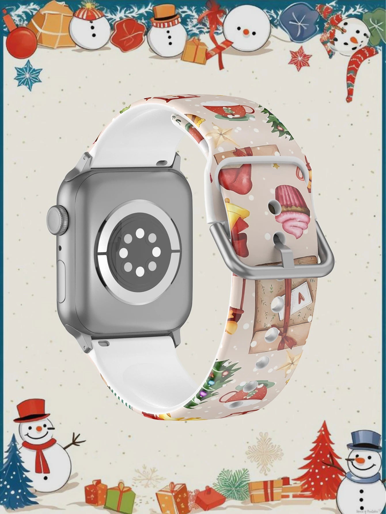 Christmas Small cake gingerbread man For Apple Watch Band 45 mm 44 40 41 38 42mm Bracelet iWatch Series 7 6 3 se 8 9 10 11 Ultra
