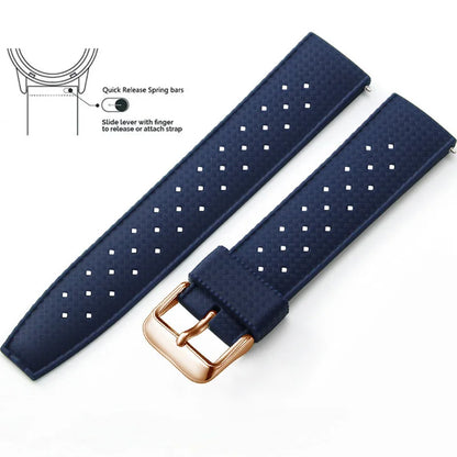 Tropical Silicone Watch Band Quick Release Watch Band 18mm 20mm 22mm Rubber Tropic Smart Watch Strap for Oris Seiko Citizen