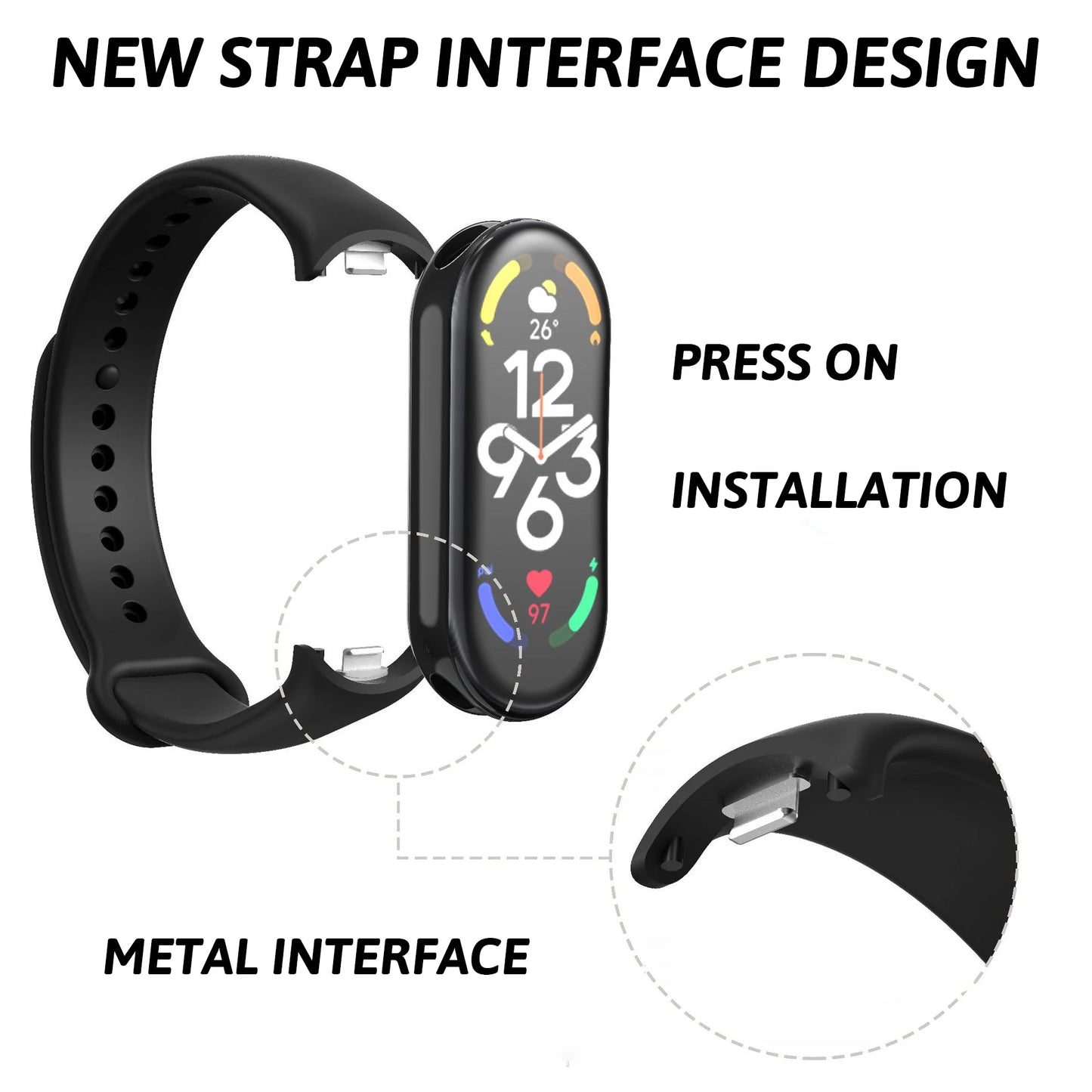 Silicone Strap for Xiaomi Mi Band 10 9 8 Strap NFC Sport Rubber Bracelet pulseira Correas Xiaomi Smart Band 10 9 8 Accessories