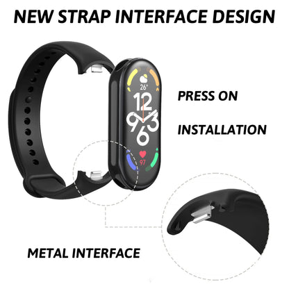 Silicone Strap for Xiaomi Mi Band 10 9 8 Strap NFC Sport Rubber Bracelet pulseira Correas Xiaomi Smart Band 10 9 8 Accessories