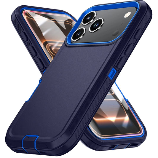 Shockproof Armor Defender Phone Case For iPhone 17 16 Pro Max 17 Air 16E 13 12 Mini 14 15 Plus 11 Hard PC+TPU Bracket Back Cover