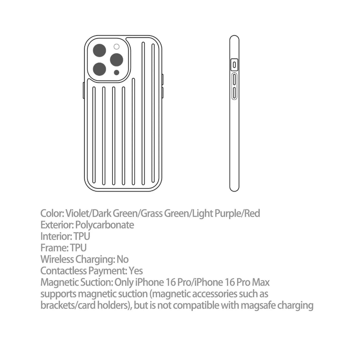 Case for iPhone 16 ProMax/iPhone 16Pro/15ProMax Compatible MagSafe Luxurious Feminine Design Shell Shockproof & Drop-proof Cover