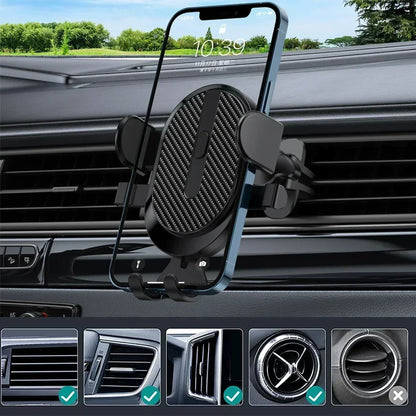 Universal Car Phone Holder Stand Auto Clamp Strong Grip 360 Rotatable Air Vent Car Bracket For iPhone Pro Max Samsung All Phones
