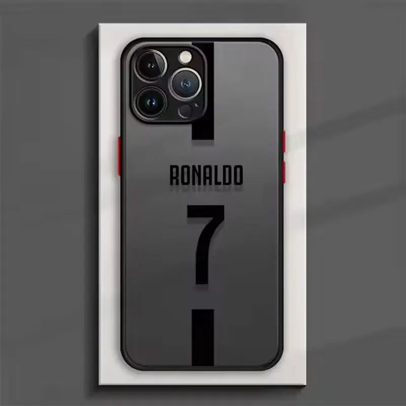 Famous Football Star Cristiano Ronaldo Number 7 Jersey For iPhone Case 16 15 14 13 12 11 Pro XR XS Max 7 8 Plus Phone Y2K Cover
