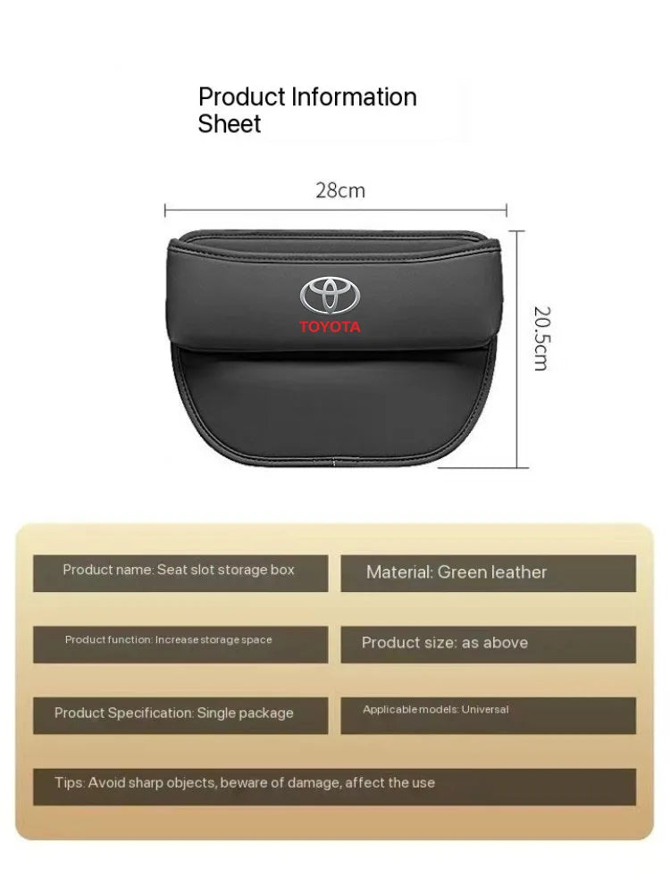 Multi-Function Car Seat Gap Filler Box For Toyota Rav4 CHR Yaris Prius Avensis Corolla Camry Highlander GR 86 Car Accessories