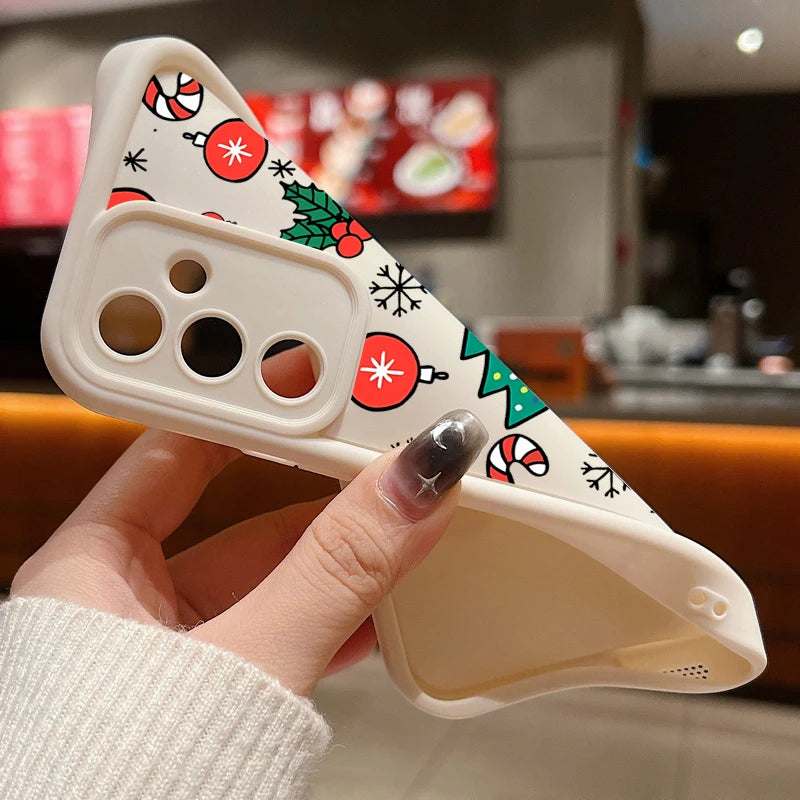 New Year Christmas Hat Case For Samsung Galaxy A55 A15 A14 A34 A35 A54 A52 A53 5G S24 Ultra FE S23 Plus Soft TPU Silicone Cover