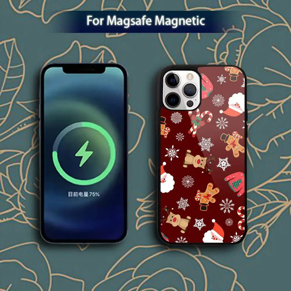 Christmas S-Santa C-Claus Phone Case For iPhone 17,16,15,14,13,12,11,Pro,Max,Plus,Mini,Magsafe,Magnetic Wireless Charging Case