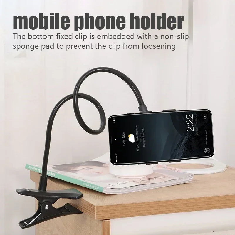 Mobile Phone Holder Home Bed Desktop Mount Bracket Smartphone Stand Flexible Lazy Holder Adjustable Cell Phone Clip